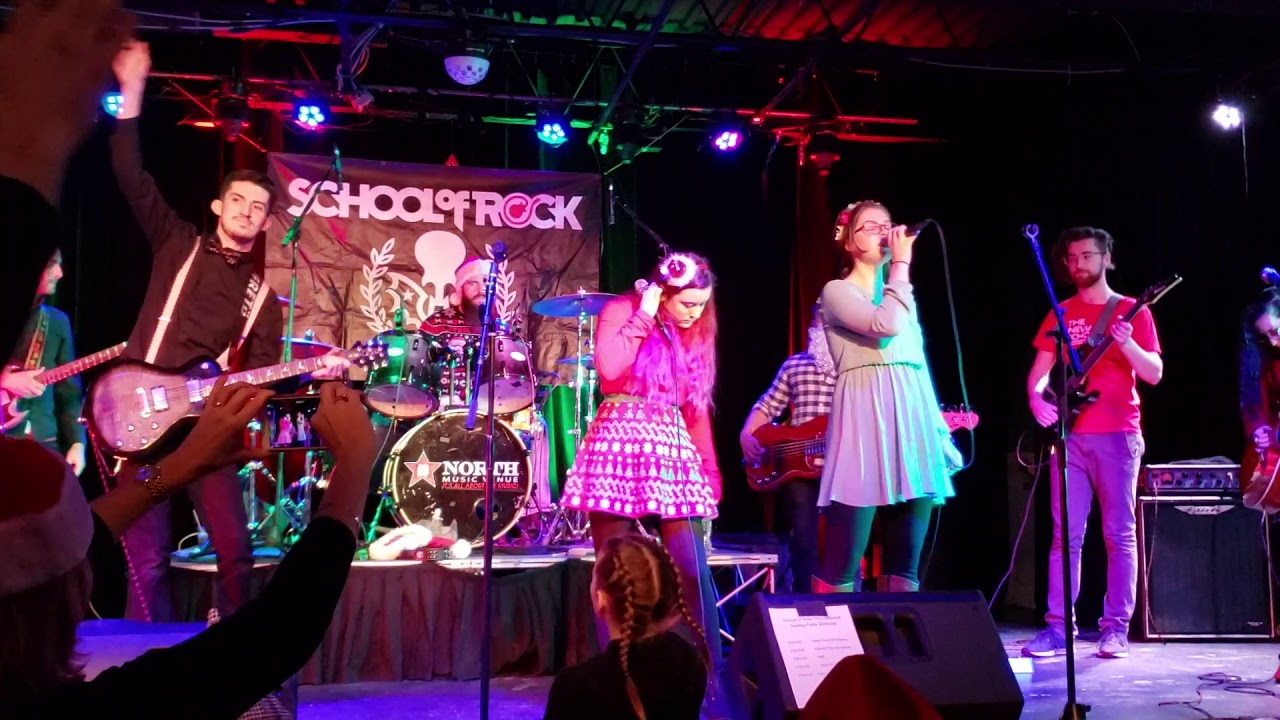 School of Rock Port Jefferson Staff Band performing Christmas Songs