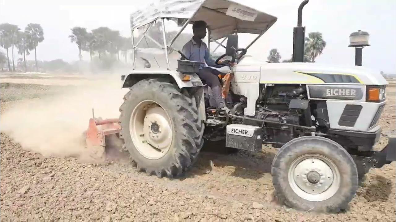 Tractor eicher 380 farming l gadi wala video l tractor wala stunt video