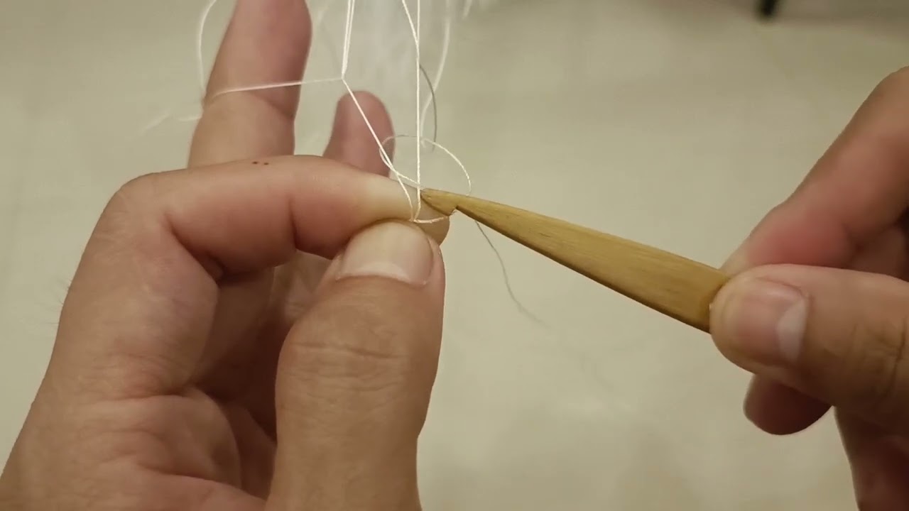 สอนสานแห วิธีต่อด้ายเมื่อสานหมดกีมแล้ว #สานแห #สอนสานแห