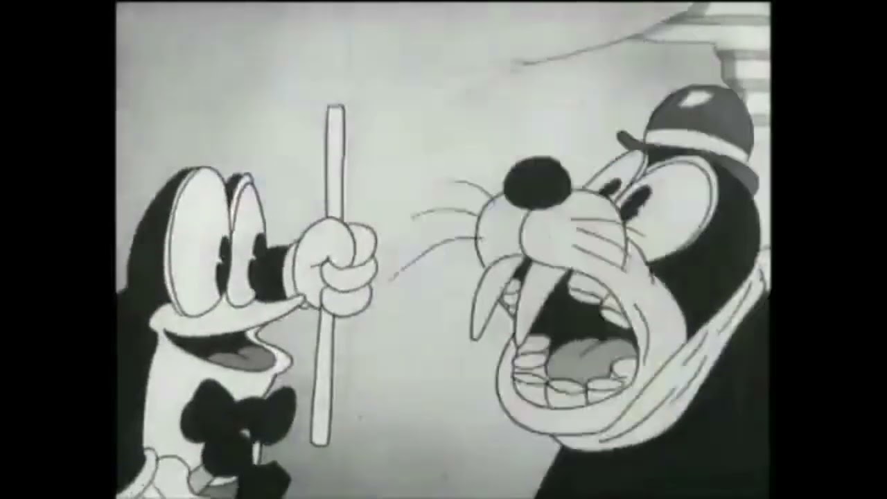 Vintage Cartoon Aesthetic Black and White Animation for Relaxation