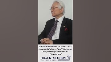 #masaaki Imai explaining the difference between #kaizen and #Kakushin ( #innovation )