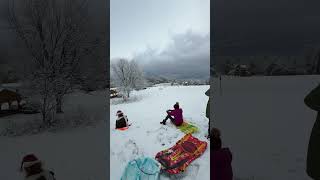 Scoutmaster Surprise Sledding, 2025 and cool clouds