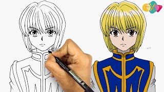 رسم كورابيكا من انمي القناص خطوة بخطوة للمبتدئين | تعلم طريقة رسم كيف ترسم كورابيكا