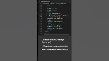 JavaScript array reverse #shorts #html