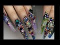 WATCH ME WORK | Beautiful Nails | 4 hours BLING! Nail Set | Opal Glitter | Long Sculpted Nails