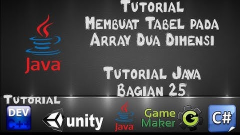 Tutorial Java dengan Netbeans - 25 Tutorial Membuat Tabel pada Array Dua Dimensi