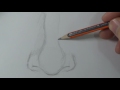 تعليم الرسم  كيفية رسم الانف وتظليله بطريقة سهلة جدا