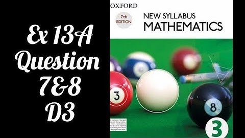 Ex 13A question 7&8 D3| NSM| 7th edition|igsce| maths| geometrical properties of circle | D3