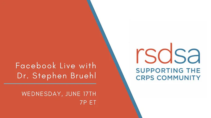 Facebook Live with Dr. Stephen Bruehl | RSDSA