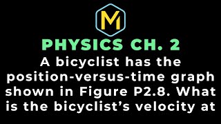 Celebrity 2.8 Mastering Physics Solution-"A bicyclist has the position-versus-time graph shown in Figure P2.8. Profile