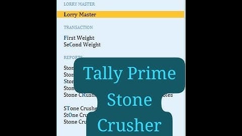 Tally Prime Stone Crusher Weighment/Sales | Electronic Weighbridge Integration with Tally