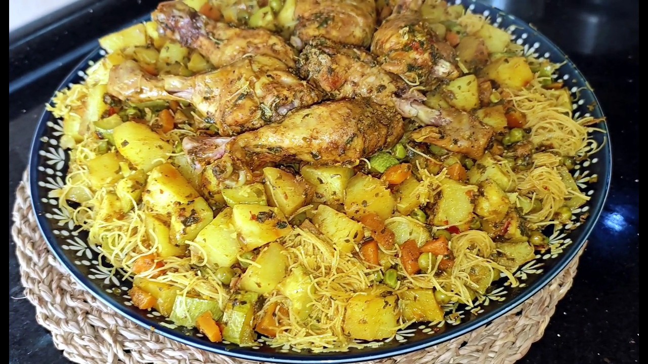 الدجاج مبخر بالخضر و الفيرمسيل بشرمولة رائعة كيجي خطيير جربوه و دعيو معايا