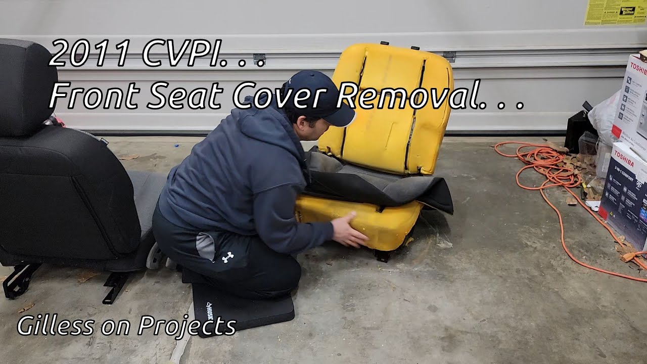 2011 Ford Crown Victoria Police Interceptor. . .  Front Seat Cover Removal