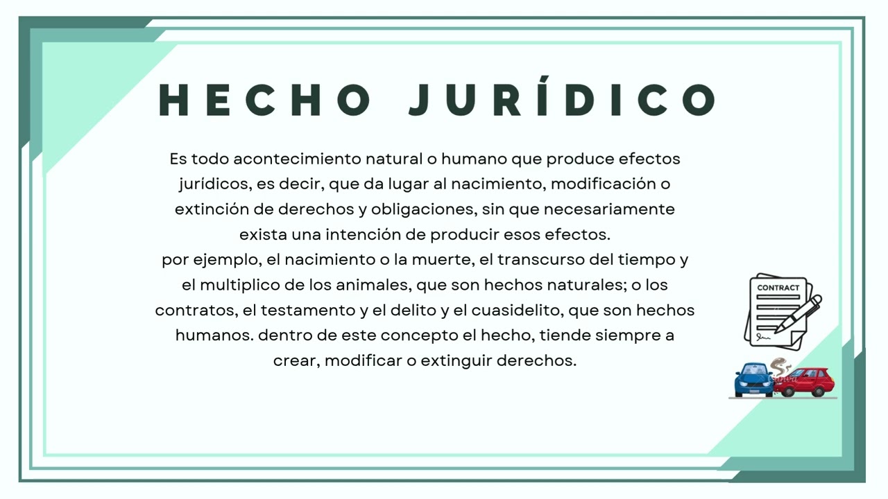 VIDEO DE DERECHO CIVIL: ACTOS, HECHOS Y NEGOCIOS JURIDICOS.