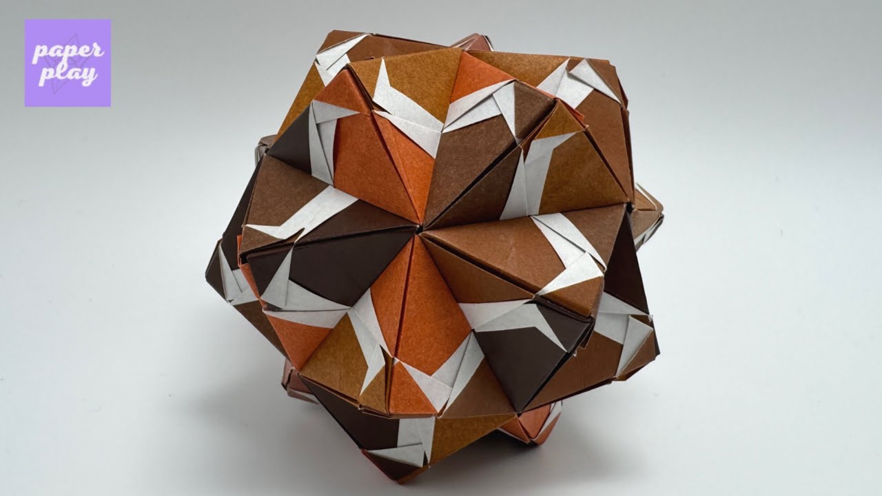 Модульное оригами #204 – Урок по модульному оригами: шар из многогранника | Модульное оригами: ша...