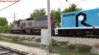 4K/HDR  IRM Union Il nice lash up train locomotive railroad