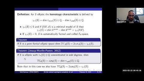 Said Hamoun (2/23/23): On the rational topological complexity of coformal elliptic spaces