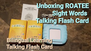 Unboxing ROATEE Sight Words Talking Flash Card || Bilingual Learning Talking Flash Card