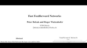 Fast Feedforward Networks