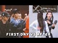 yizhan on the first day of filming the untamed vs after