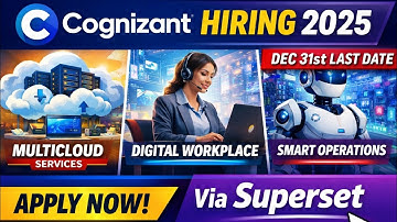 Cognizant Hiring 2025 | Superset Job Application | Freshers Apply Now #jobalert #jobs2025 #job