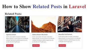 How to Show Related Posts in Laravel