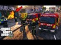 GTA 5 REAL LIFE MOD #15 | LONDON FIRE BRIGADE FIREFIGHTERS! (EMS MOD)