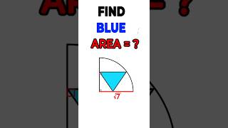Can You Find The Blue Triangle Area?|#geometry