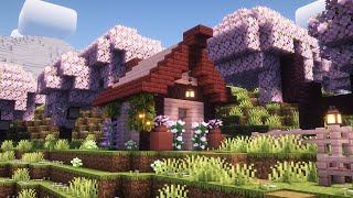 Minecraft Building A Tiny Cherry Hut