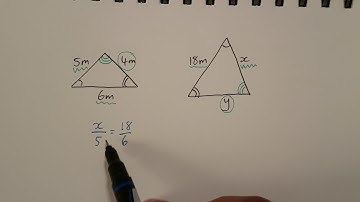 Finding missing side lengths in similar triangles 2