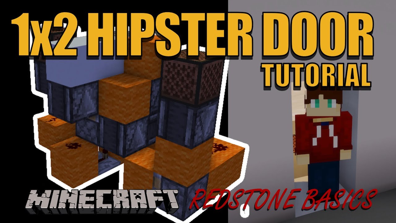 1x2 Hipster Door Tutorial | Minecraft | Redstone Basics 1.15