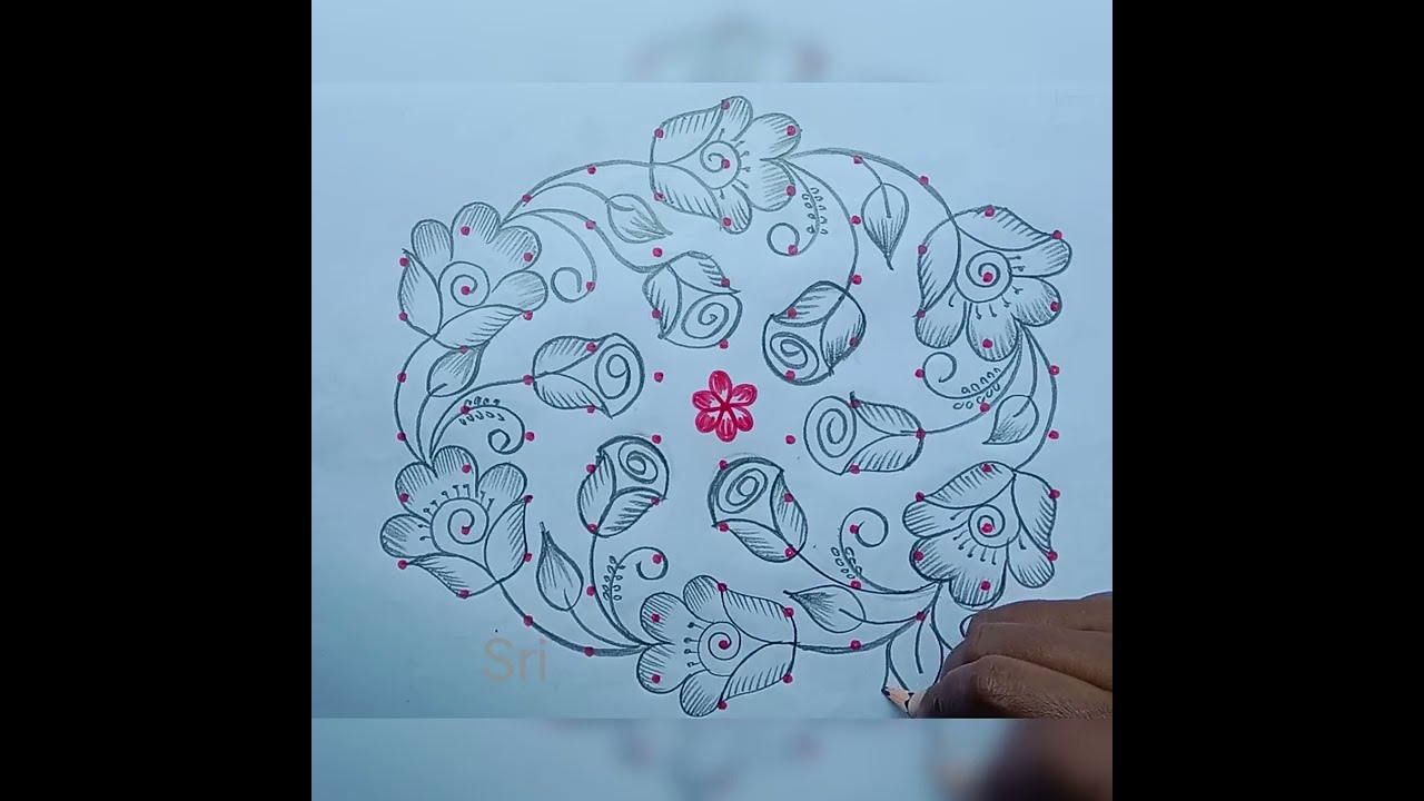 🌺🌺 margali matham special rangoli 🌺 creativity 👍🌺 just 11 dots 🌺 different 🌺 simple pulli kolam 🌺