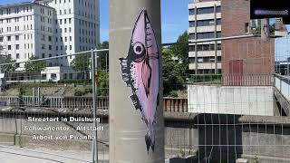 Streetart in Duisburg - Schwanentor - Altstadt - Arbeit von Piranha