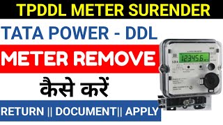 Tpddl Meter removal process kaise kare || Meter surrender tata Power @Sonu_Pamar