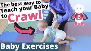 Teach Baby to Crawl ★ 6-9 Months ★ Baby Exercises ★ Baby Activities, Baby Development