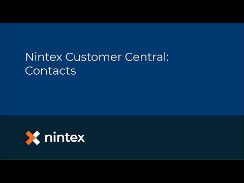 Nintex Customer Central: Contacts