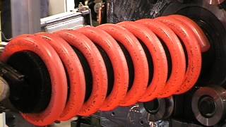 Hot coiling of custom large diameter spring