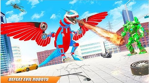 Flying Dino Transform Robot Part-5 | Rescue City Dinosaur Robot Android GamePlay | By Game Crazy