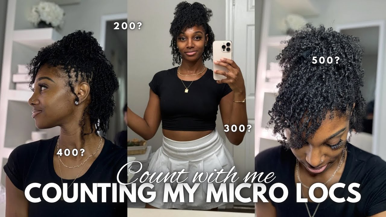 COUNTING MY MICRO LOCS | HOW MANY LOCS DO I REALLY HAVE | COUNT WITH ME