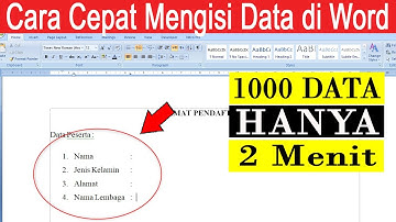 Cara Cepat Isi Data Siswa Menggunakan Mail Merge di Word