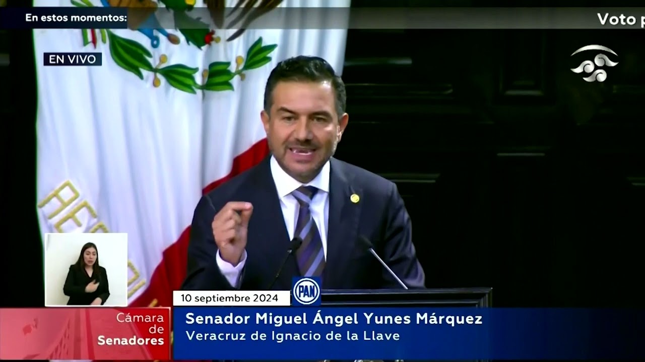 He determinado dar mi voto a favor para crear un nuevo modelo de impartición de justicia: Sen. Yunes