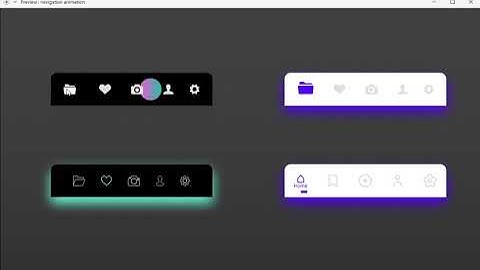 Adobe XD bottom navigation animation