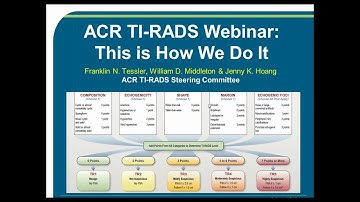 ACR TI-RADS Webinar Part I: This Is How We Do It