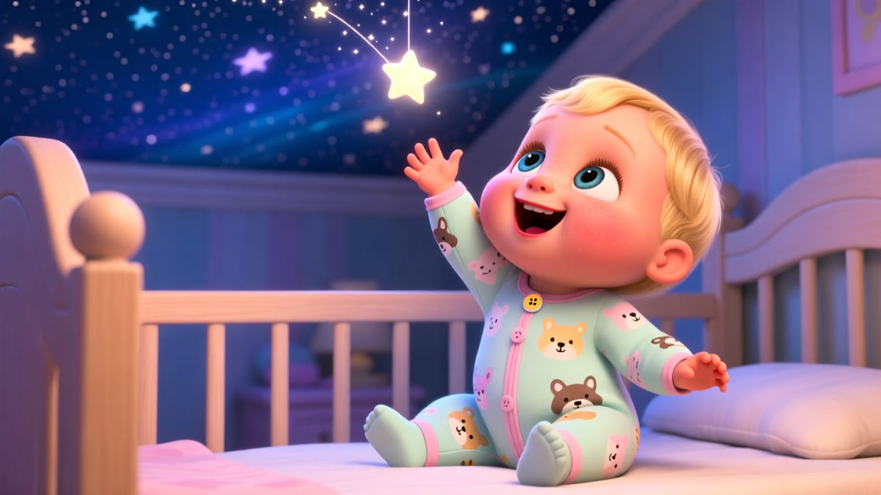 Bedtime Magic Star Hop 🌟🎵 Lullaby & Fun Learning Song | ABC & 123 for Kids