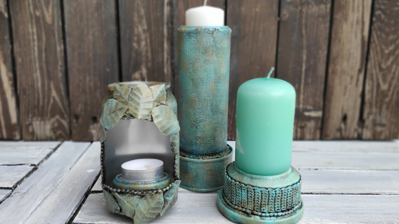 3 Ideas de portavelas o candelabros reciclando latas de aluminio