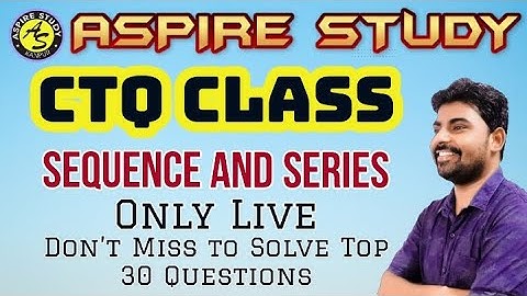 CTQ NIMCET 2022 - Sequence and Series Top 30 Questions