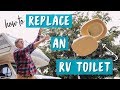 How to replace an RV toilet 🚽| (super easy! 😉)