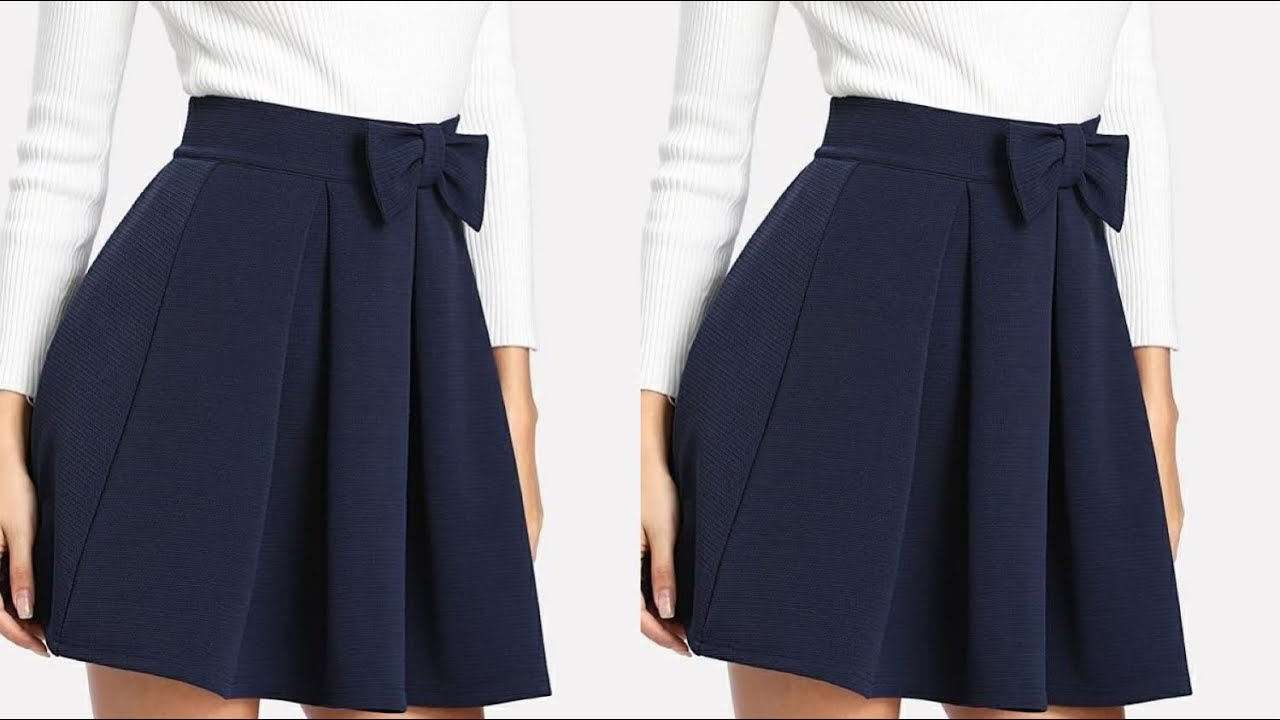 HOW TO CUT AND SEW A BOX PLEATED SKIRT YouTube