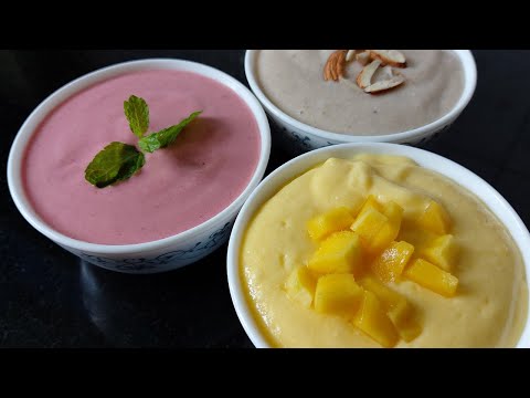 Homemade Fruit Yogurt Recipes Flavored Yogurt 3 Ways Strawberry Banana Mango Ep 77 