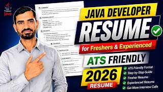 🔥 Java Developer Resume for Freshers & Experienced 2026 | ATS Friendly Resume